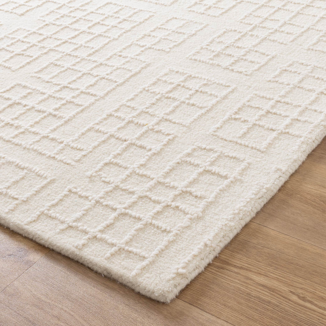 Casper Ivory Knitted Wool Rug
