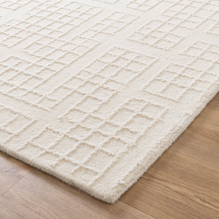 Casper Ivory Knitted Wool Rug