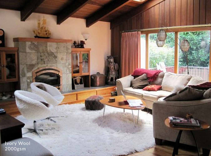 FLOKATI Pure New Zealand Wool 2000 GSM  IVORY