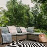 TERRAZZO JELLY BEAN BLK/WHITE  OUTDOOR INDOOR FLOOR RUG