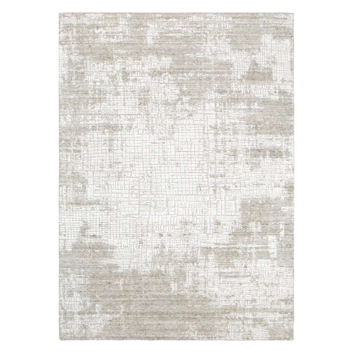 Karus 122 Silver Beige Knotted Designer Rug DecoRug