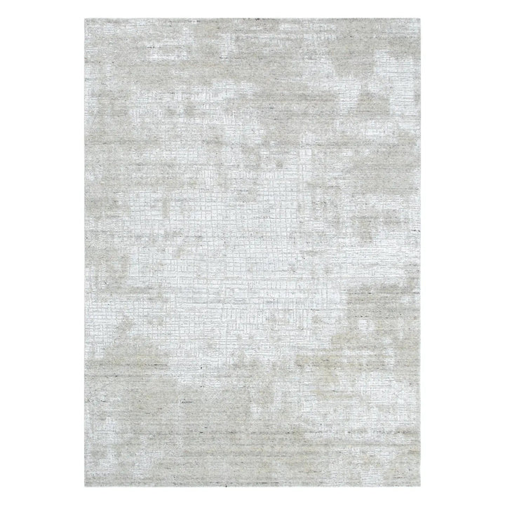 Karus 122 Turquoise Grey Knotted Designer Rug DecoRug