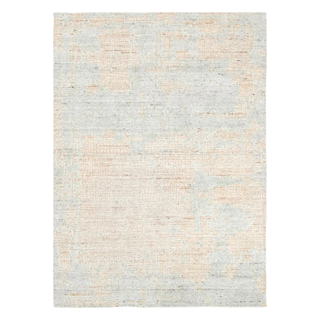 Karus 124 Turquoise Rust Knotted Designer Rug DecoRug