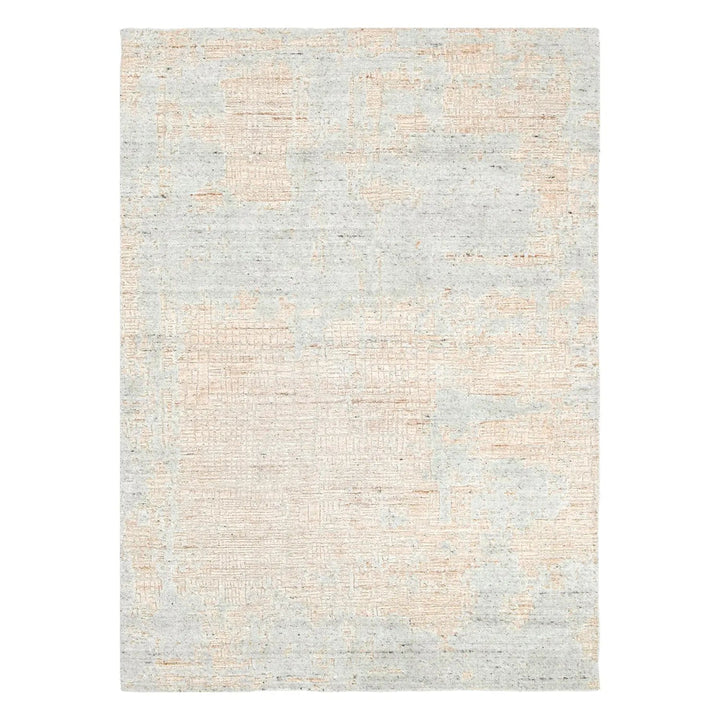 Karus 124 Turquoise Rust Knotted Designer Rug DecoRug
