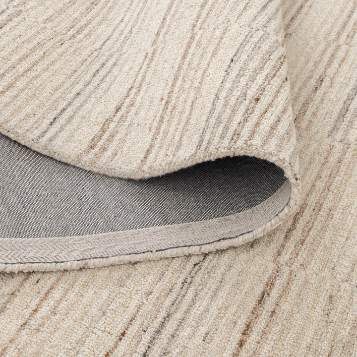 Praia Lines Natural Wool Rug