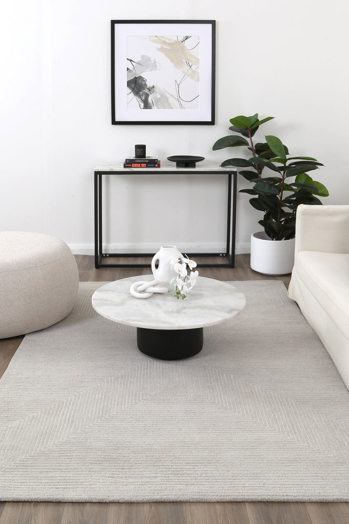 Loran Platinum Pure Wool Hand Woven FLoor Rug