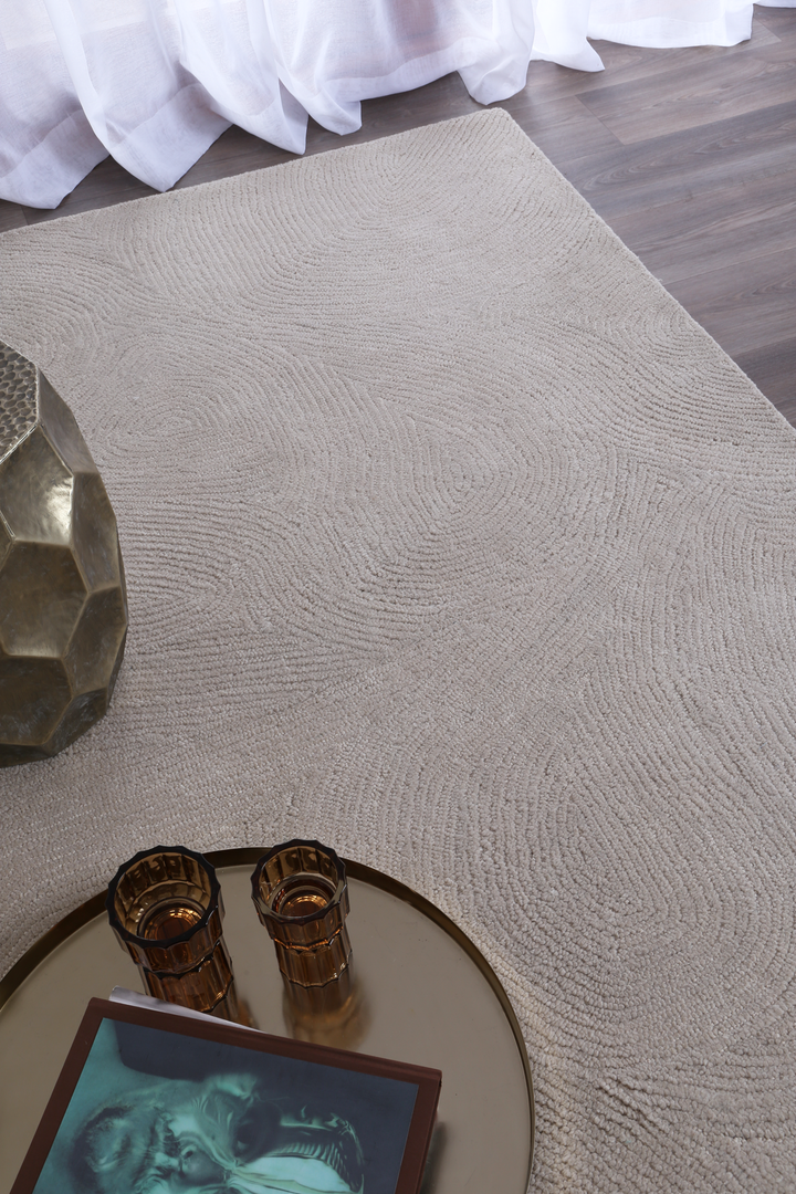 Loran Almon Ivory Wool Rug