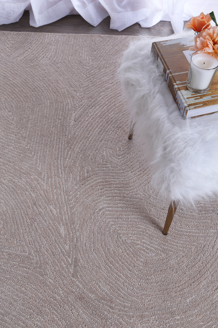 LORAN NATURAL WOOL HAND TUFTED FLOOR RUG