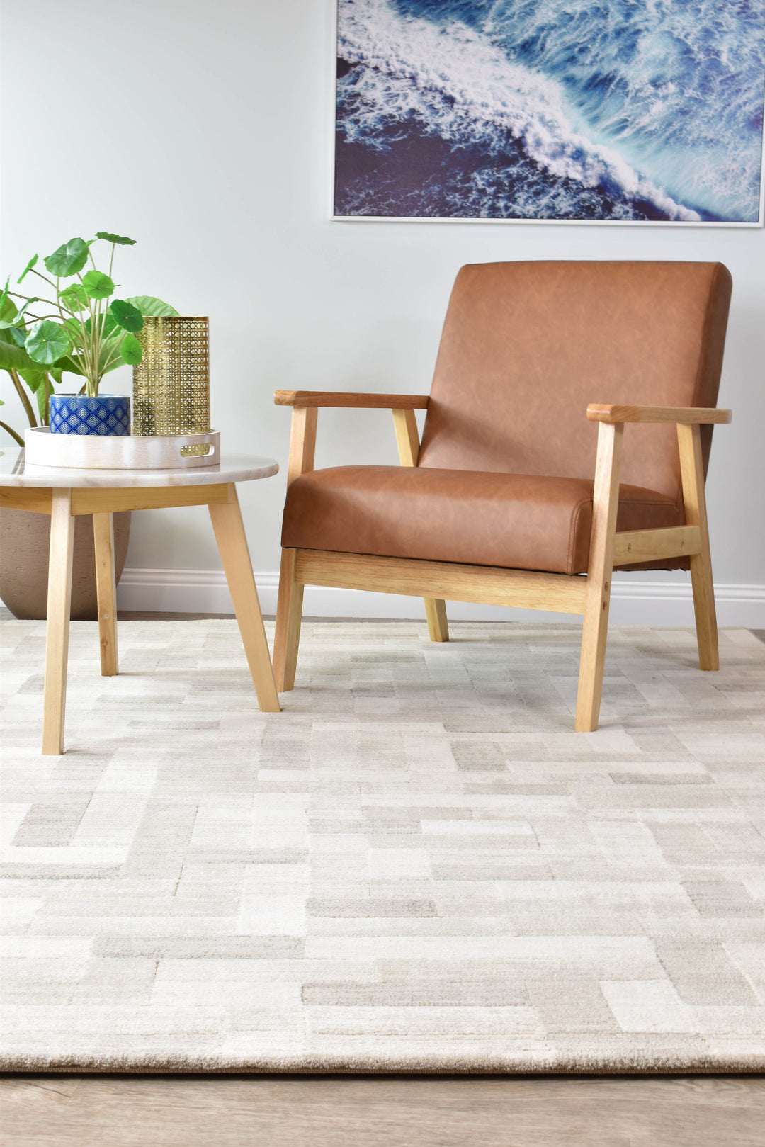 Garcia MAZE beige Floor rug