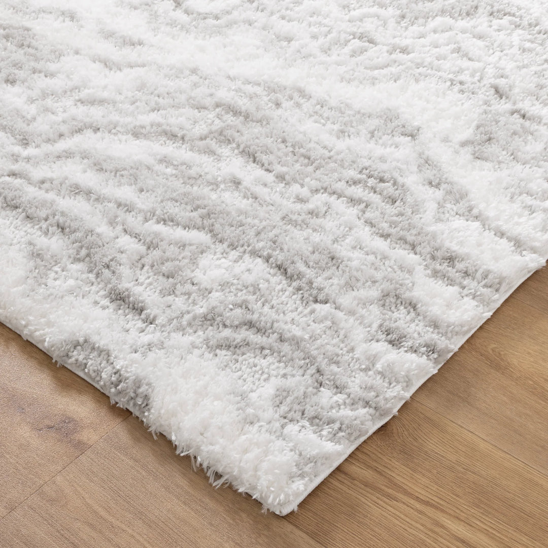 ASton Watercolour Grey Shaggy Rug