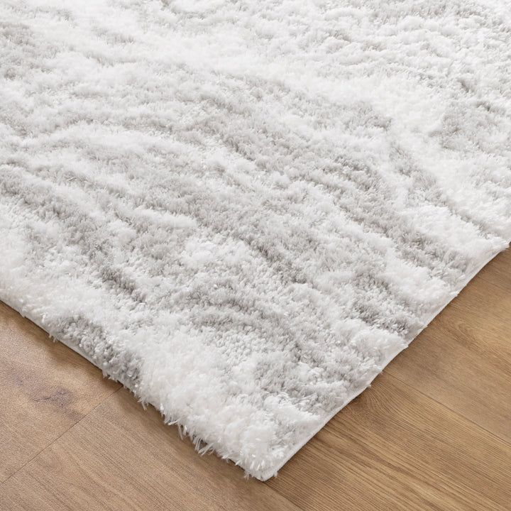 ASton Watercolour Grey Shaggy Rug