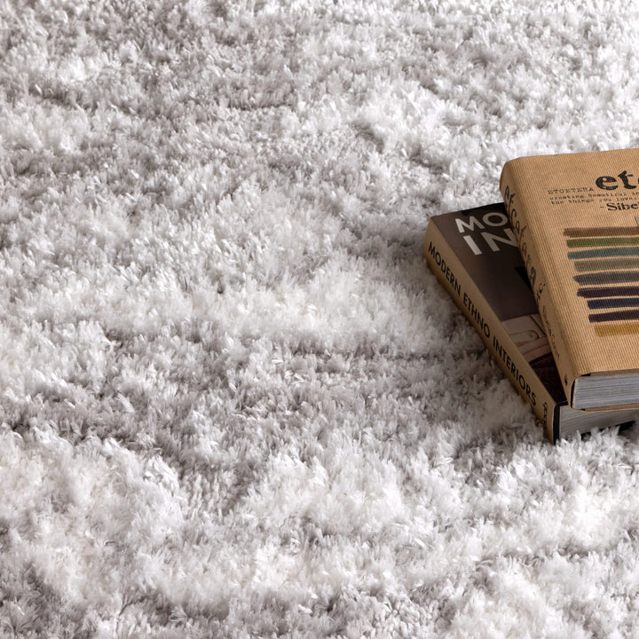 ASton Watercolour Grey Shaggy Rug