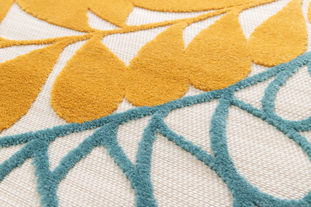 Mambo easy CarE LEAVES MULTI INDOOR OUTDOOR FLOOR RUG