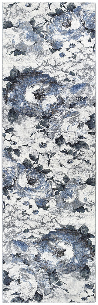 Garcia Garden Navy Blue floor rug