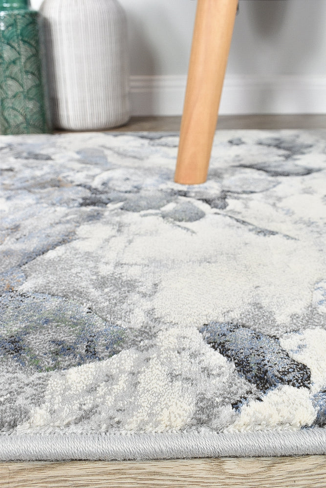 Garcia Garden Navy Blue floor rug