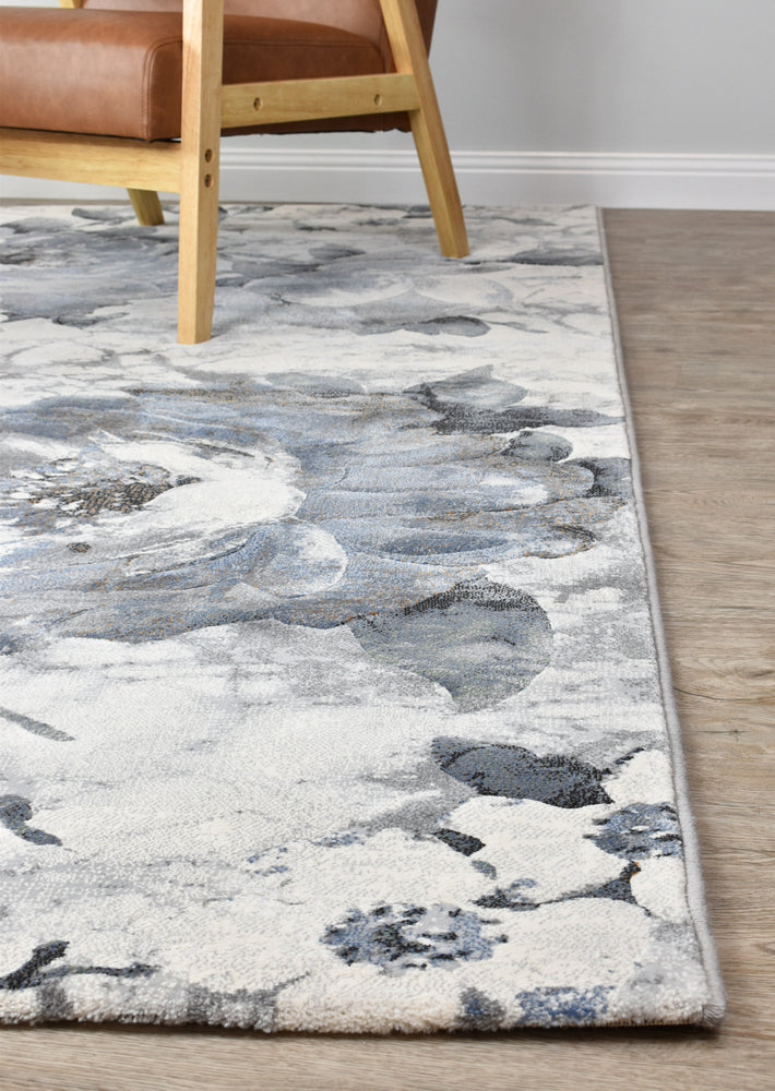 Garcia Garden Navy Blue floor rug