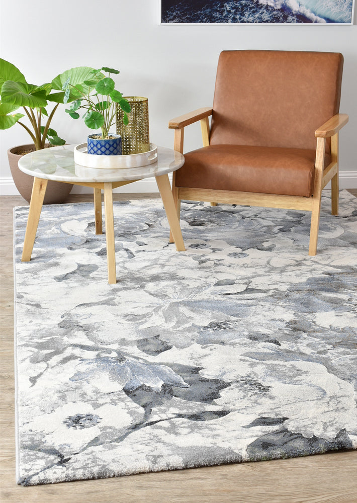 Garcia Garden Navy Blue floor rug