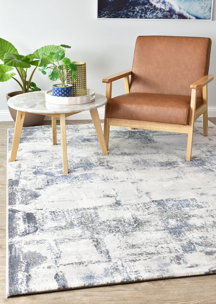 Garcia Mosern Blue floor rug