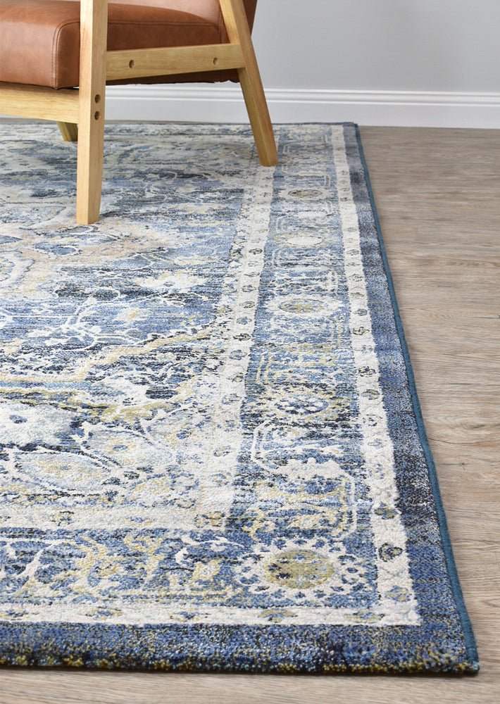 Garcia Persian Style Navy Floor Rug