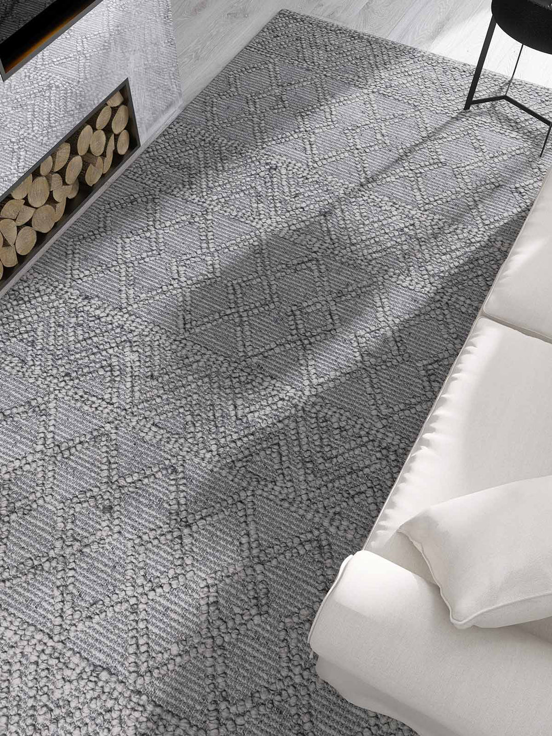 ATLANTA GREY HANDMADE WOOL GREY RUG FINAL CLEARANCE