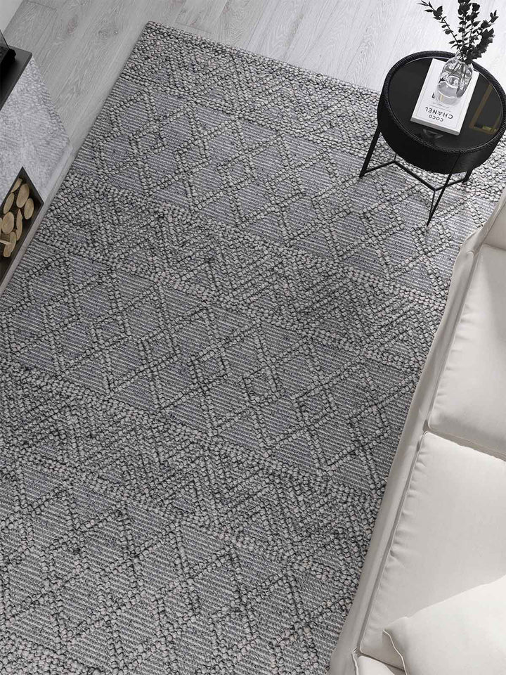ATLANTA GREY HANDMADE WOOL GREY RUG FINAL CLEARANCE