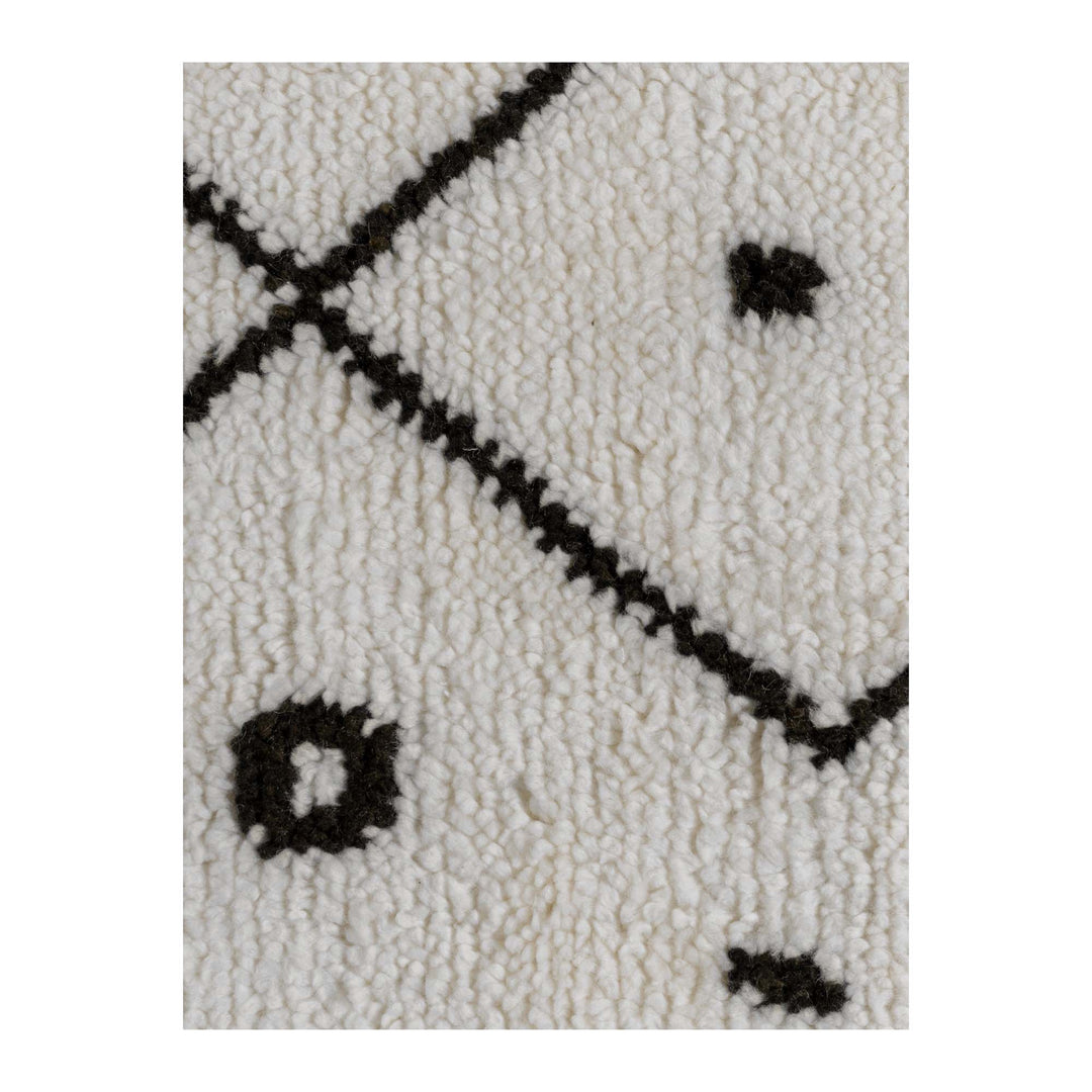 Modern Moroccan Black and White Area Rug