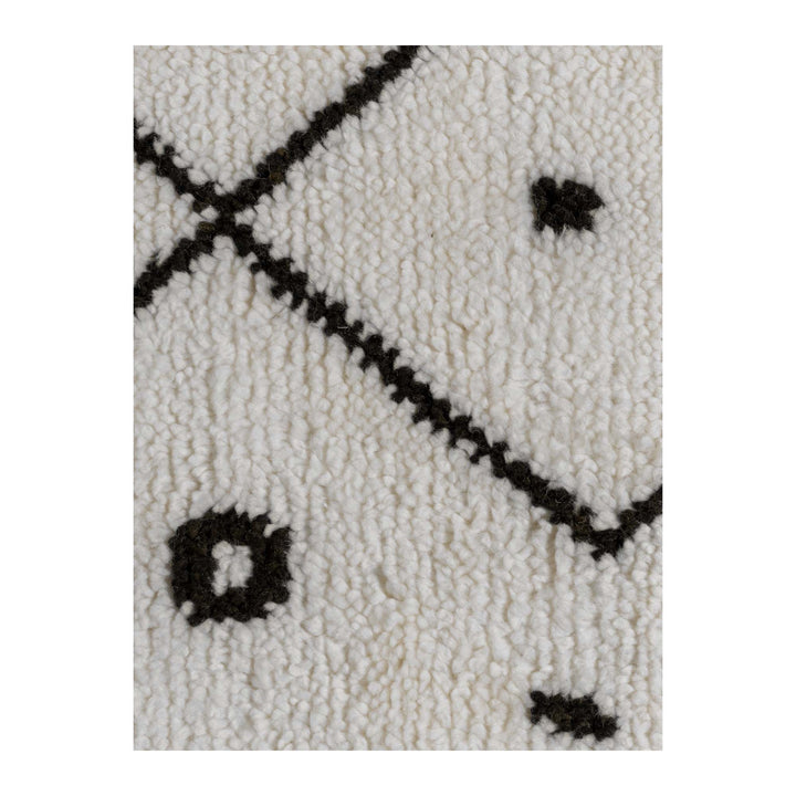 Modern Moroccan Black and White Area Rug