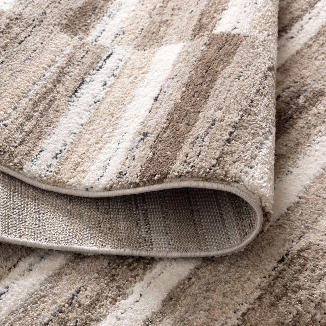 Nola Shapes Beige Brown Rug