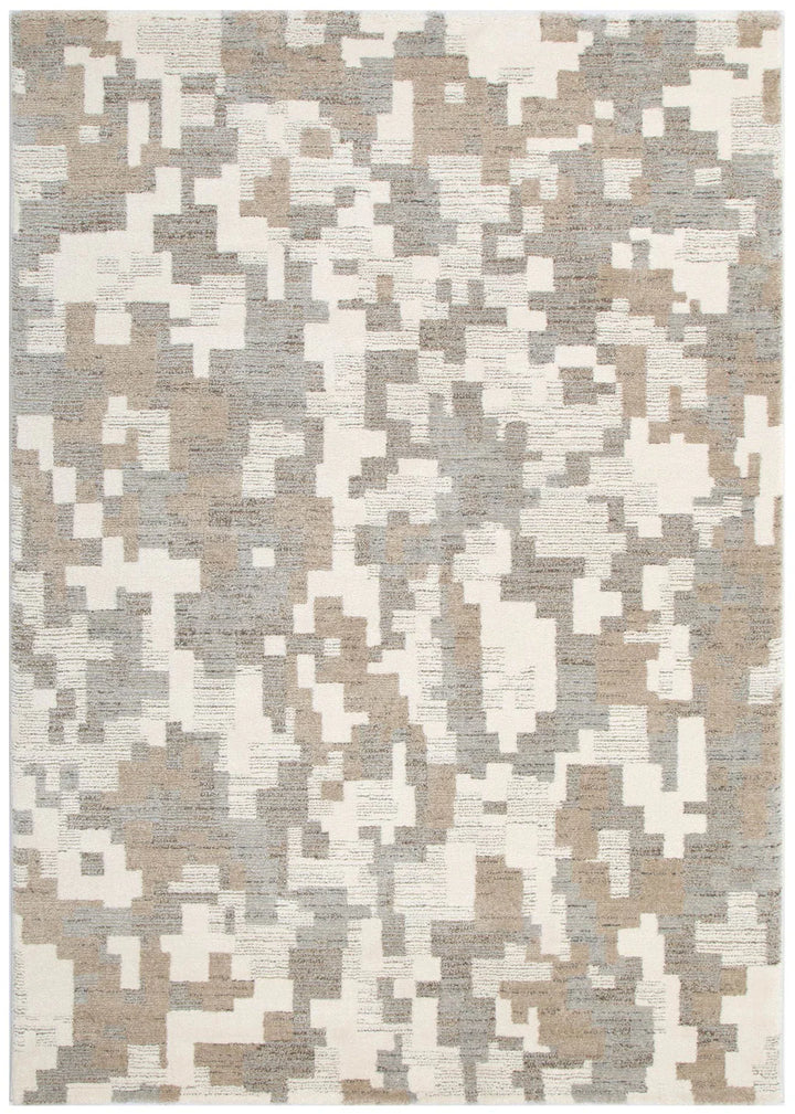 Nizza Abstract Beige Grey Rug - N007