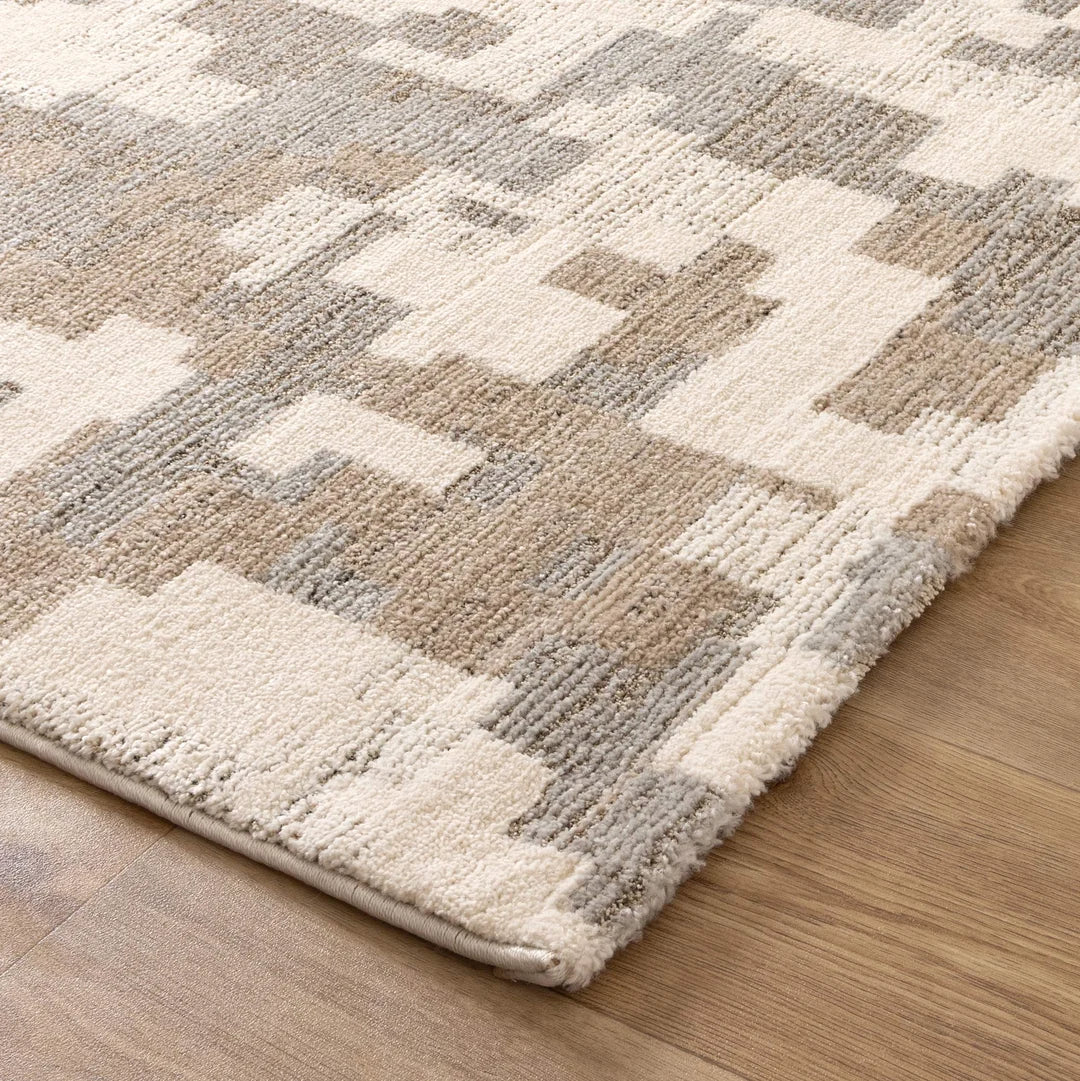 Nizza Abstract Beige Grey Rug - N007