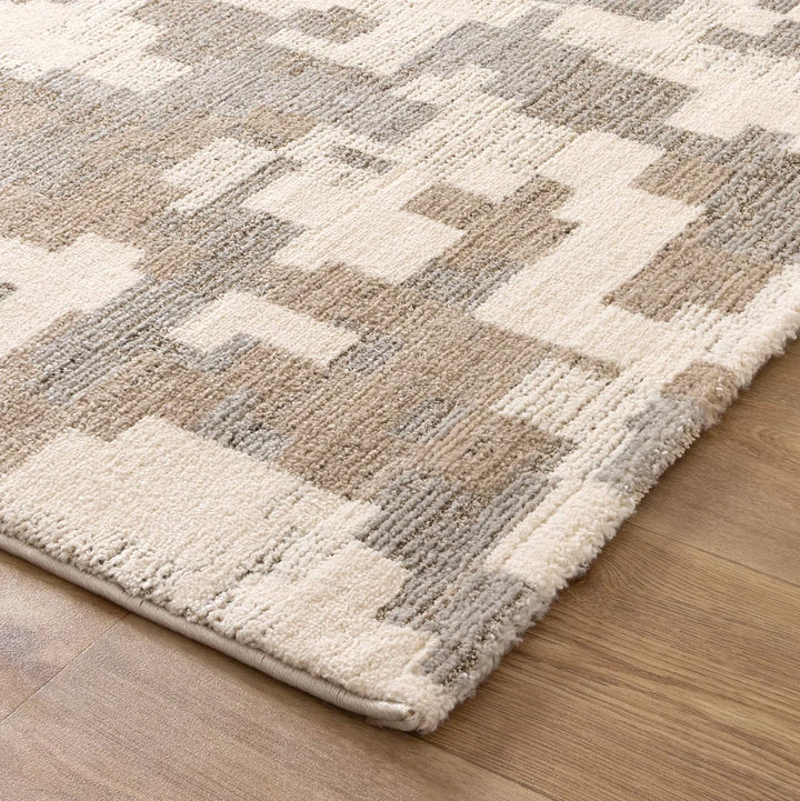 Nizza Abstract Beige Grey Rug - N007