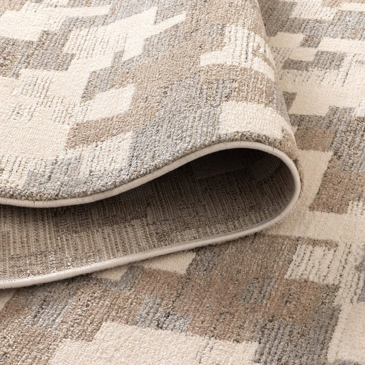 Nizza Abstract Beige Grey Rug - N007