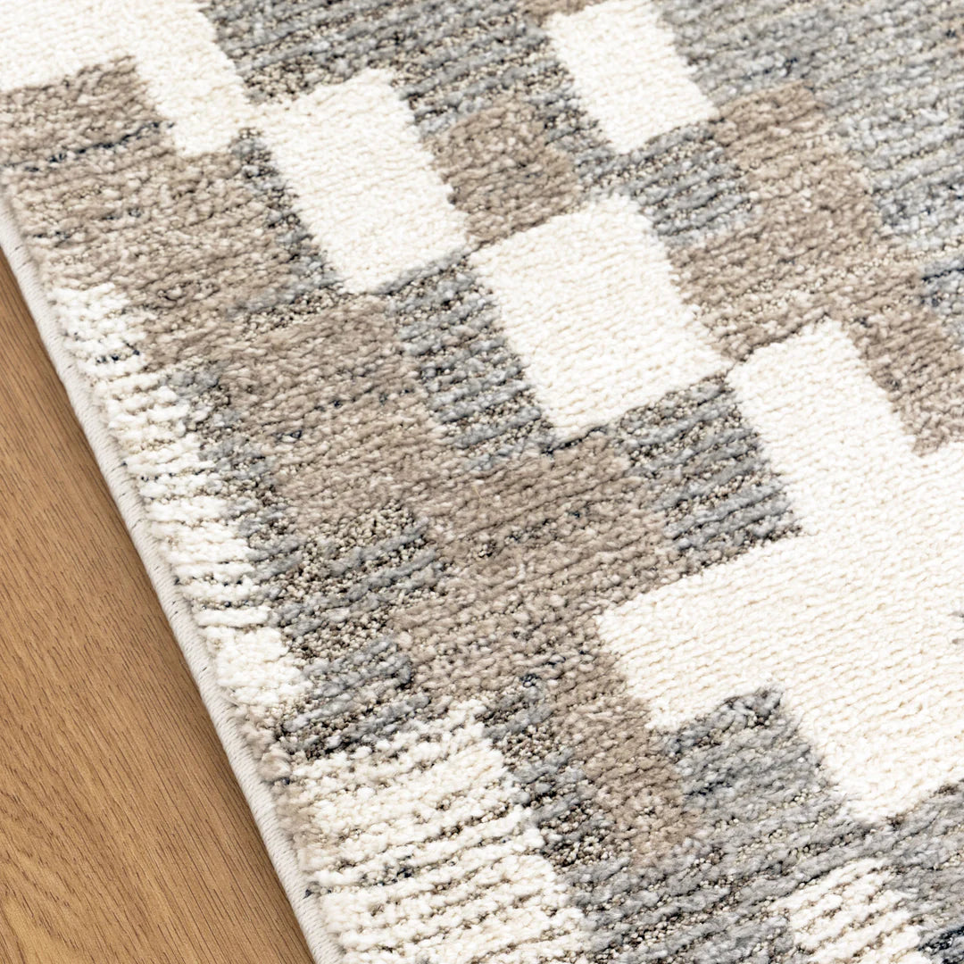 Nizza Abstract Beige Grey Rug - N007
