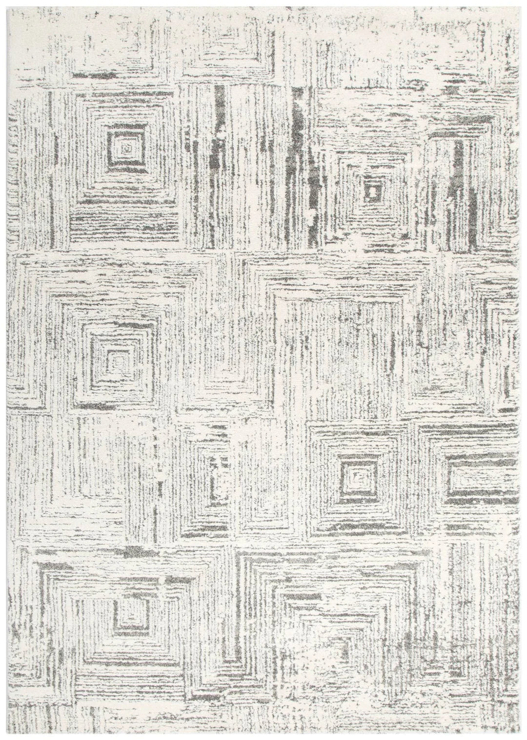 Nizza Geometric Grey Rug - N008