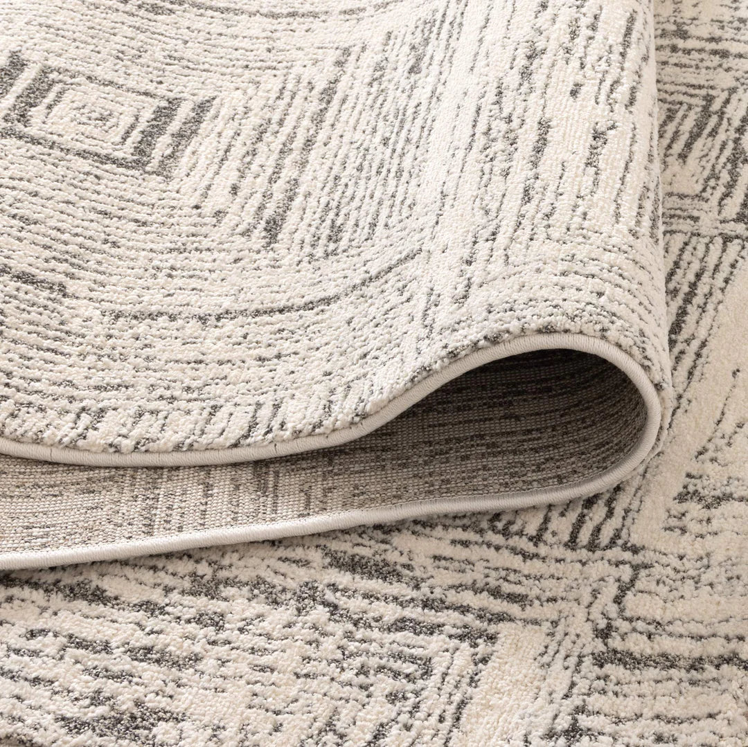 Nizza Geometric Grey Rug - N008