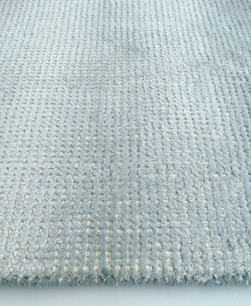 Weft Ice Blue Hand woven floor rug