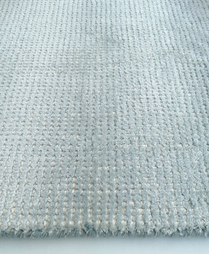 Weft Ice Blue Hand woven floor rug