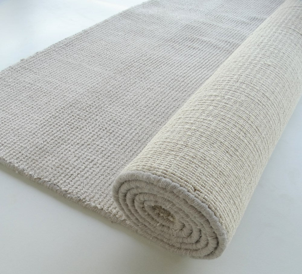 Weft Silver Hand woven floor rug