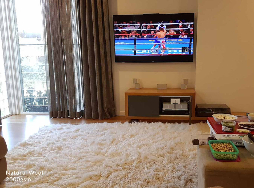 Pure New Zealand Wool 2000 GSM NATURAL Flokati