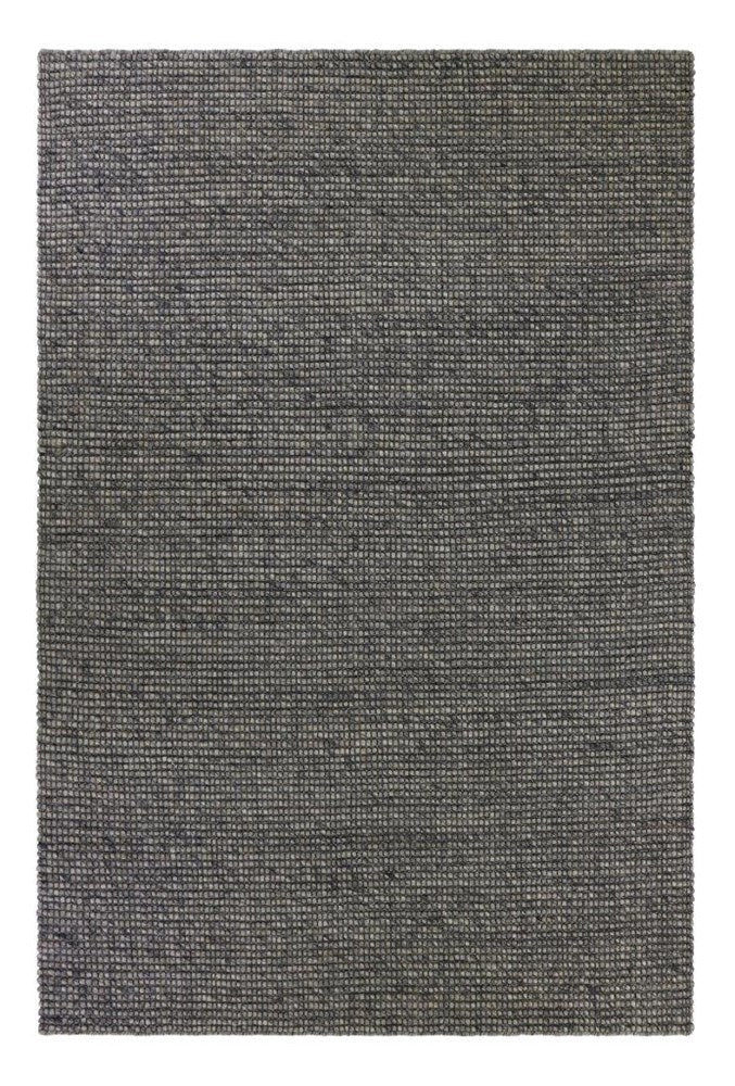 Oscar STEEL GREY Hand Woven Floor Rug WITH BACKING