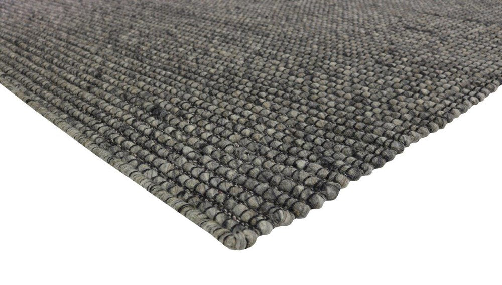 Oscar STEEL GREY Hand Woven Floor Rug WITH BACKING