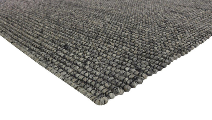 Oscar STEEL GREY Hand Woven Floor Rug WITH BACKING