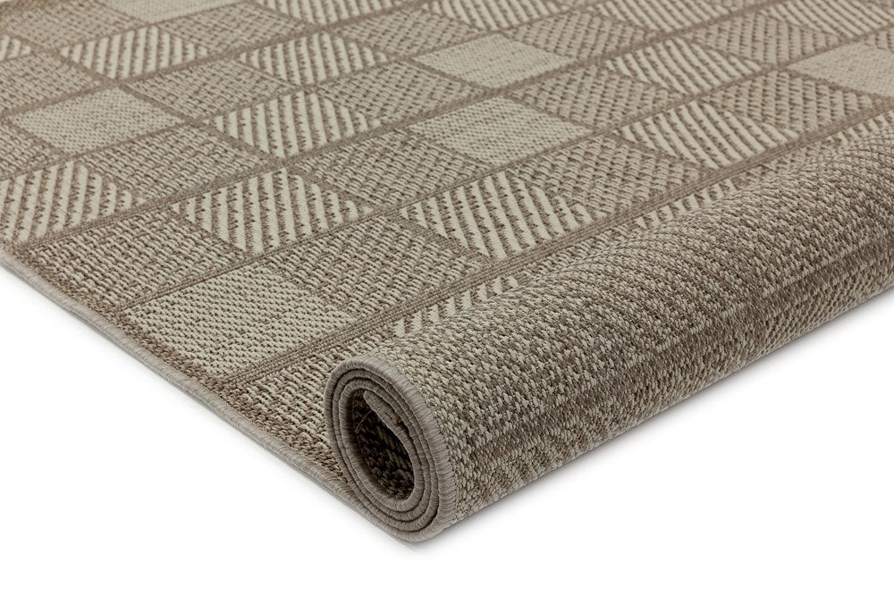 VERANDAH Outdoor iNDOOR Checkerd Rope FLOOR RUG