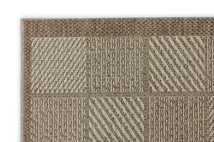 VERANDAH Outdoor iNDOOR Checkerd Rope FLOOR RUG