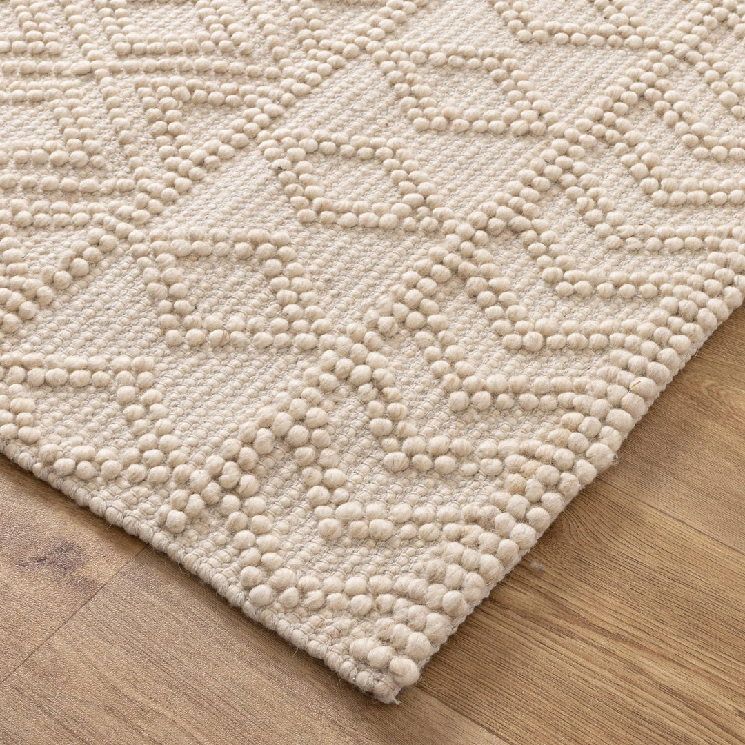 PERO HAND WOVEN WOOL BLEND NATURAL COLOR FLOOR RUG