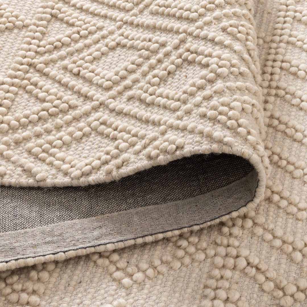 PERO HAND WOVEN WOOL BLEND NATURAL COLOR FLOOR RUG