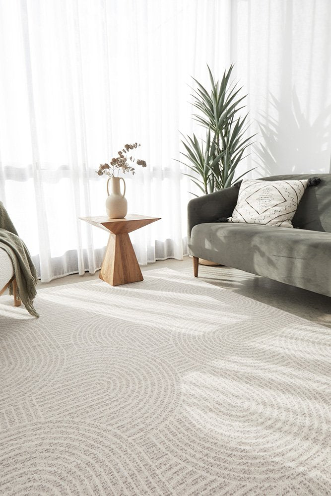 KLARN TAN PURE WOOL FLOOR RUG RUG