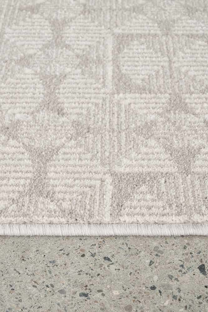 NIKO SILVER PURE WOOL fLOOR  RUG