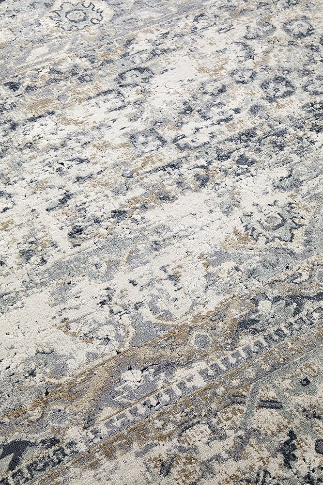 Oliver Blue Transitional Floor Rug