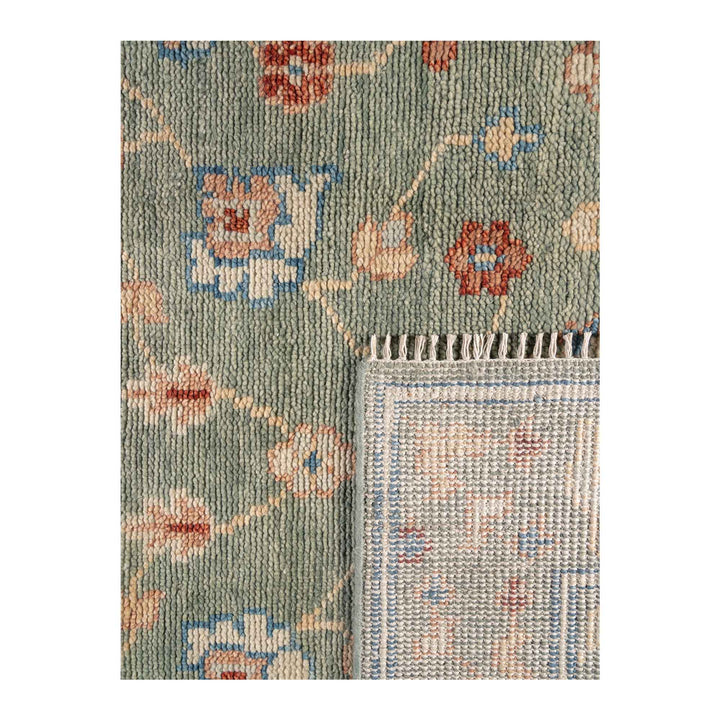 Sana Green Pure NZ Wool Blend  Hand Woven FLoor Rug